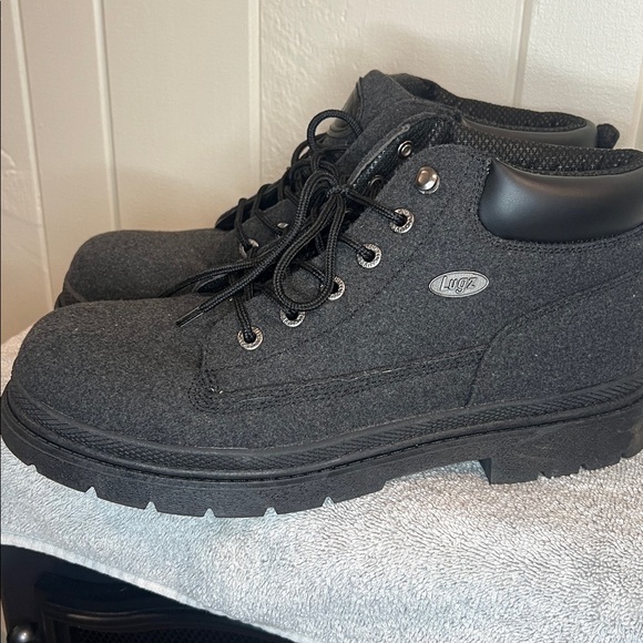 LUGZ Mens Work Fringe Black Chelsea Chukka Lace Up Boots main image 7